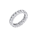MEETMAY | Oval-Cut Moissanite Eternity Band Ring – S925 Sterling Silver, D-Color