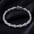 MEETMAY | Pear-Cut Moissanite Bracelet – S925 Sterling Silver 14K Gold Plated, D-Color