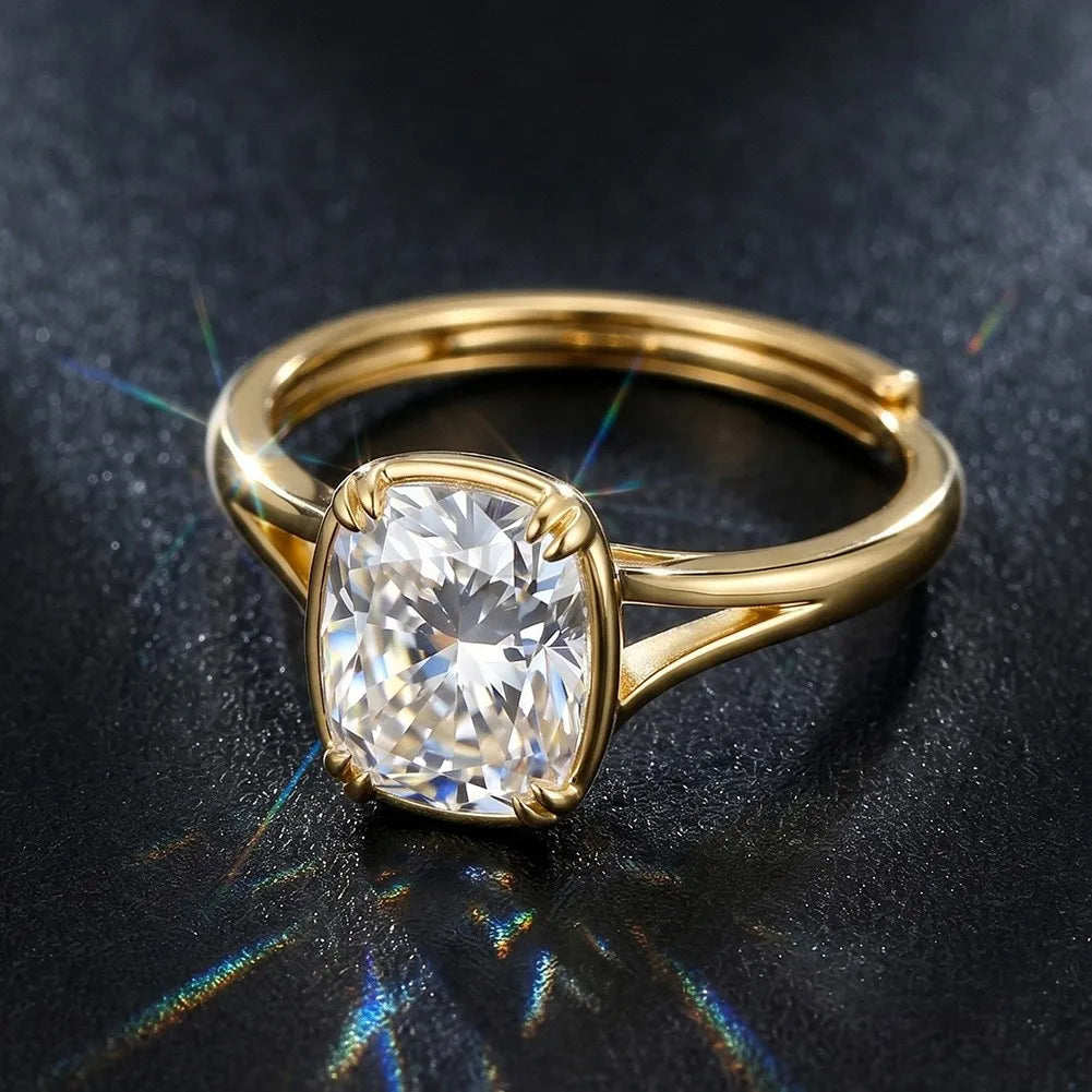 Cushion Moissanite Ring 3