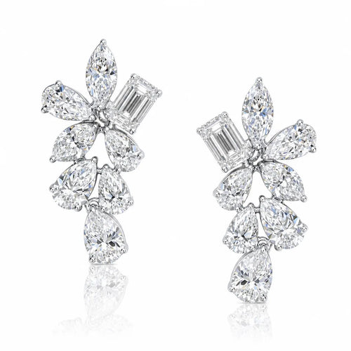 Flower Lab Grown Diamond Stud Earrings Main