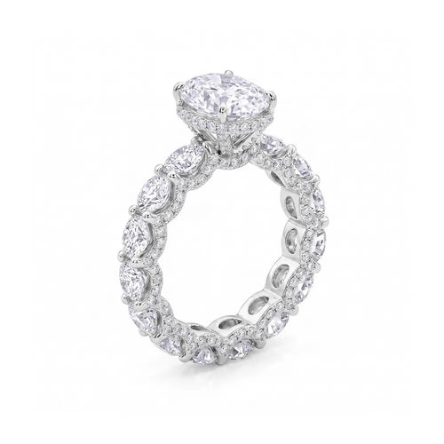 1CT Oval CVD Diamond Ring 2