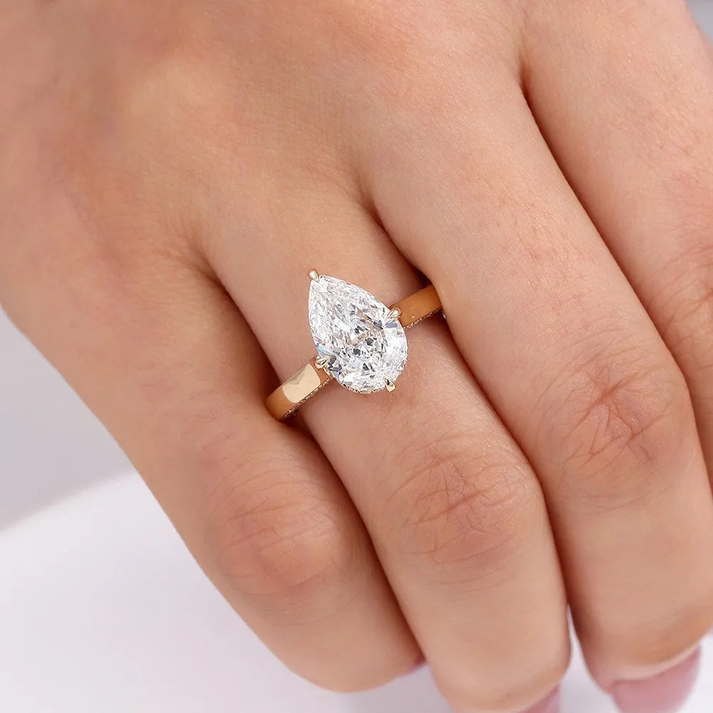 2CT CVD Pear Ring 7