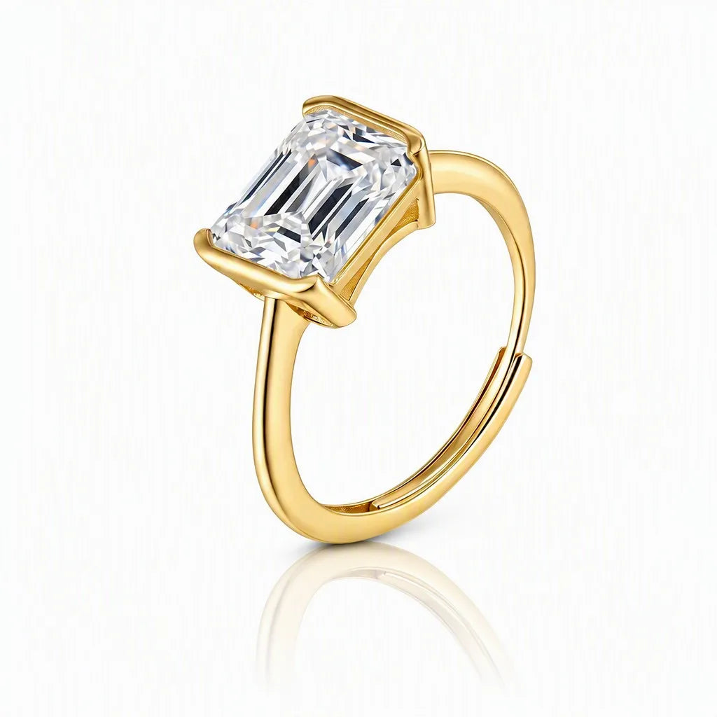4CT Radiant Moissanite Ring Main