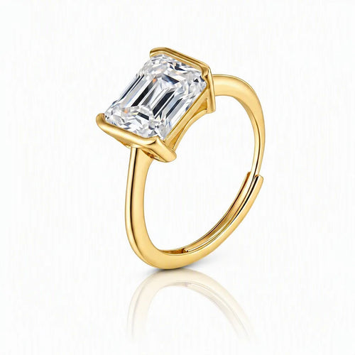 4CT Radiant Moissanite Ring Main
