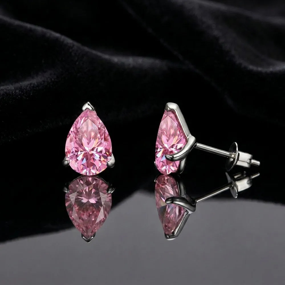 MEETMAY Colorful Pear Moissanite - Silvery