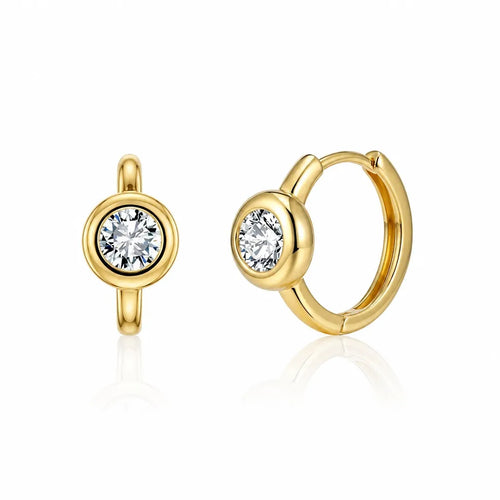 Huggie Hoop Moissanite Earrings Main