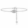 MEETMAY | Evil Eye Moissanite Bracelet – S925 Sterling Silver 14K Gold Plated, D-Color