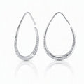 MEETMAY | Large Hoop Moissanite Earrings – S925 Sterling Silver 14K Gold Plated, D-Color