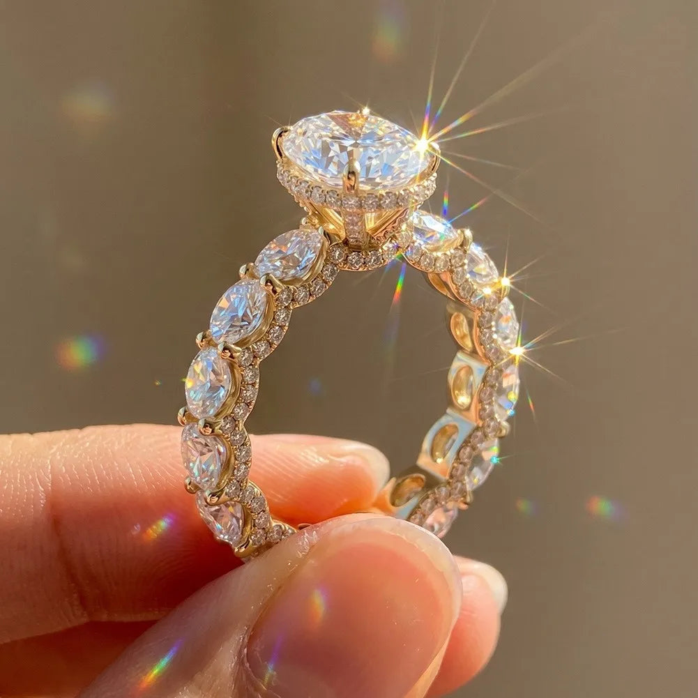1CT Oval CVD Diamond Ring 3