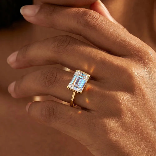 Radiant Moissanite Ring 1