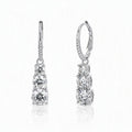 MEETMAY | Triple Circle Moissanite Earrings – S925 Sterling Silver 14K Gold Plated, D-Color