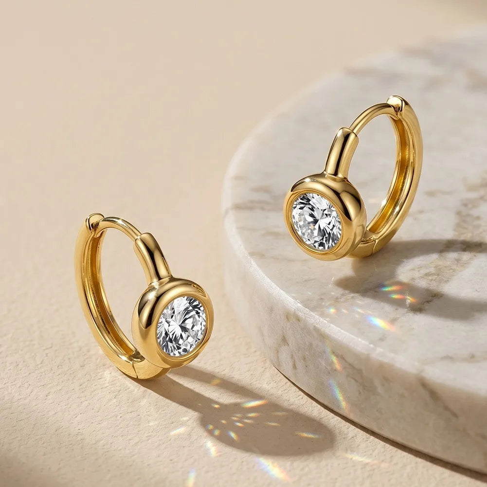 Huggie Hoop Earrings 0.5CT