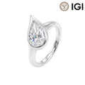 CVD Pear 1CT Diamond Ring 3