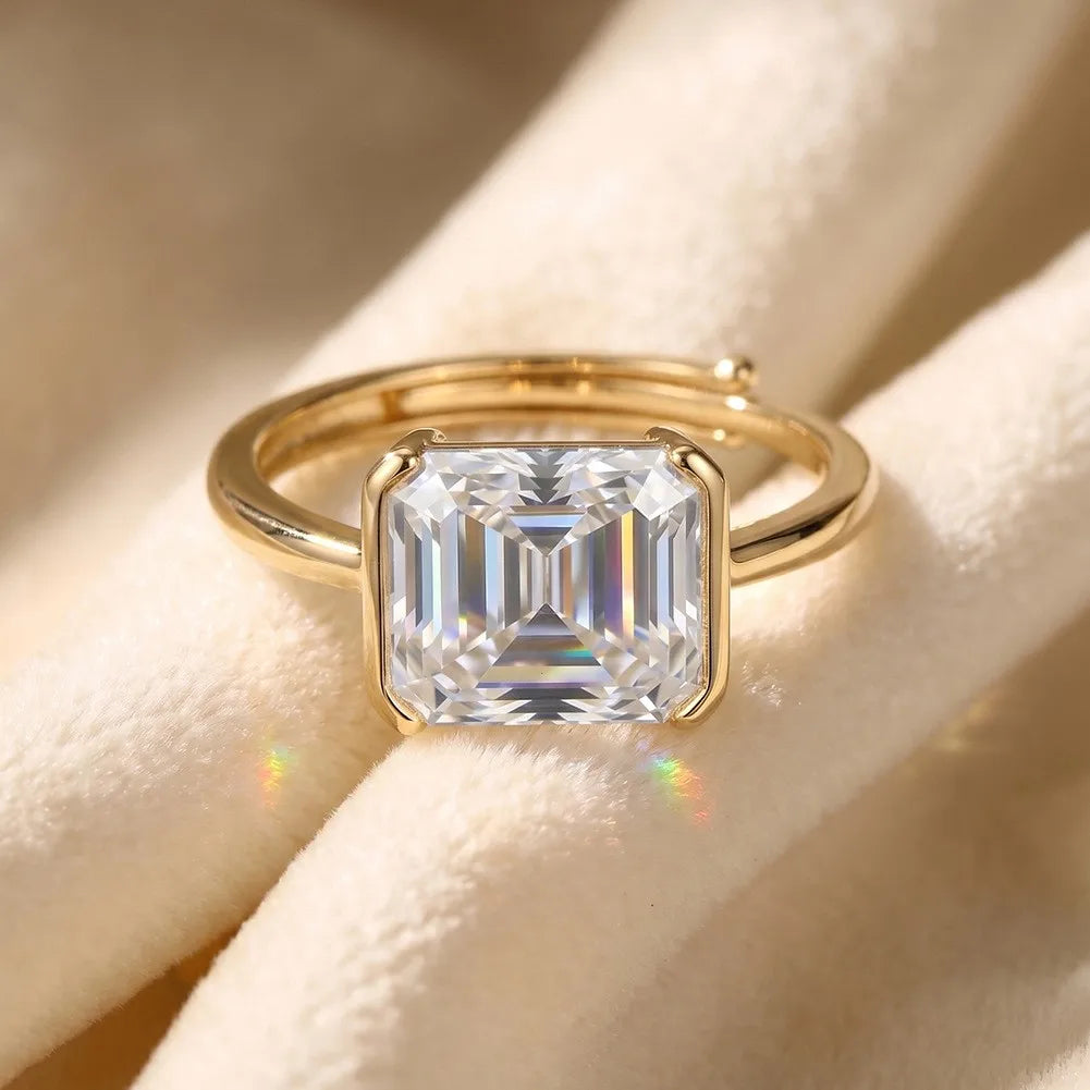 Radiant Moissanite Ring 5