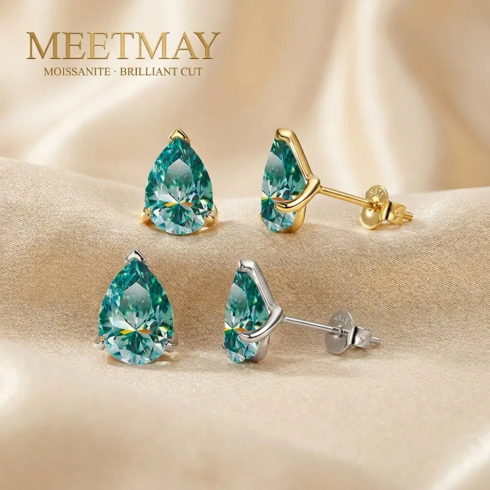 MEETMAY Colorful Pear Moissanite - Lifestyle