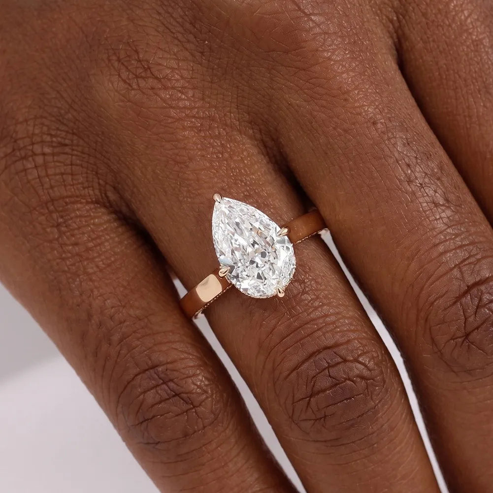 2CT CVD Pear Ring 3