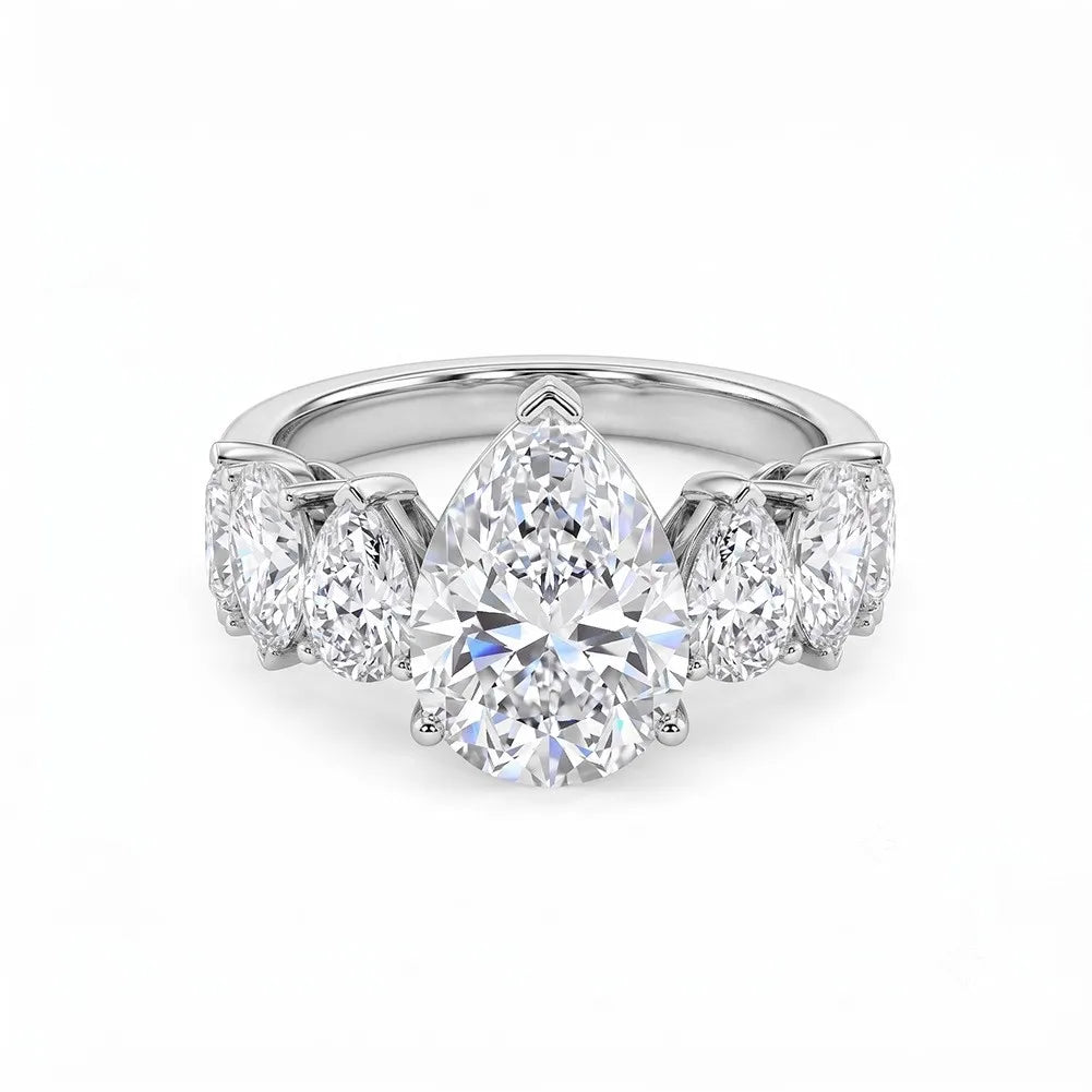 CVD Pear Diamond Ring 3