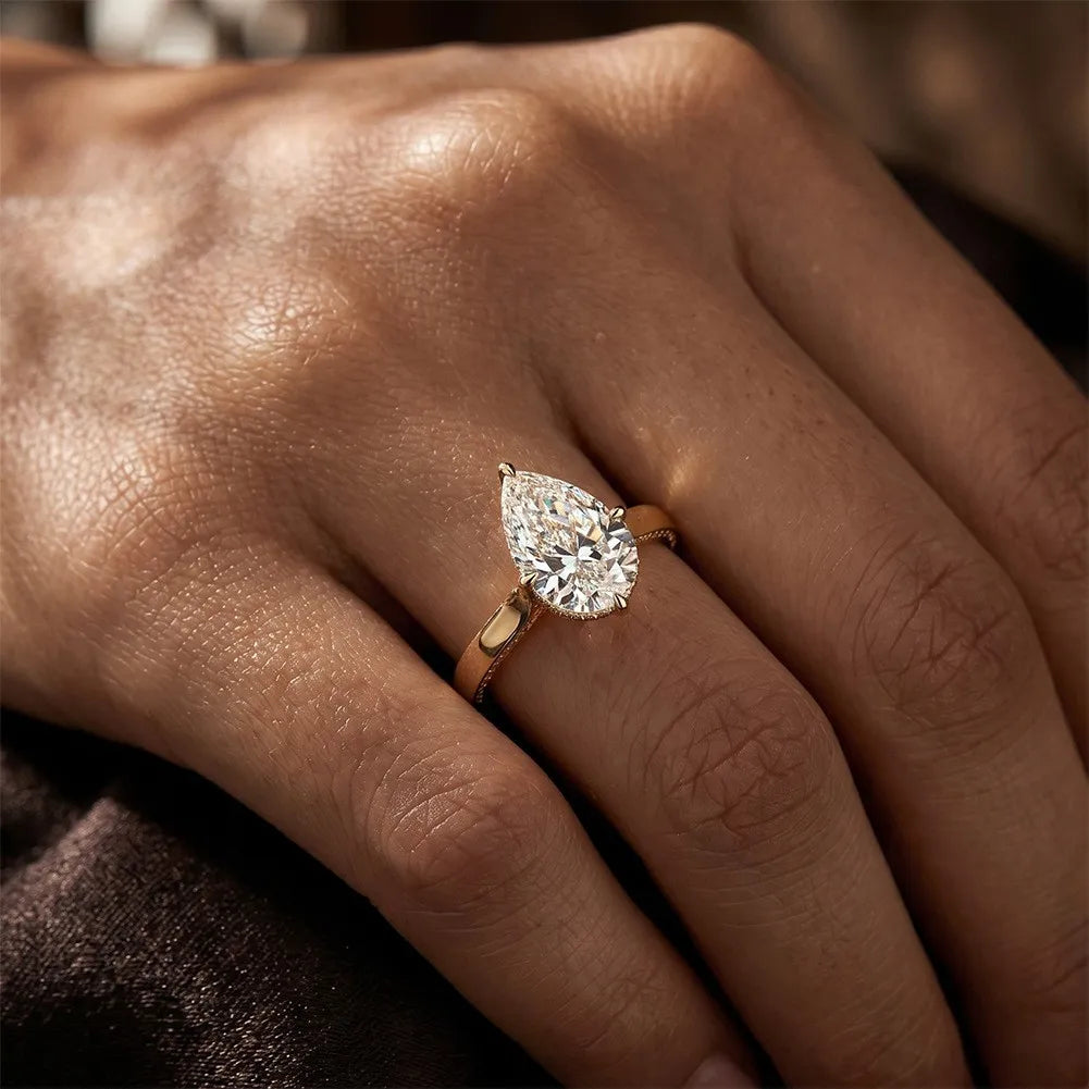 2CT CVD Pear Ring 2