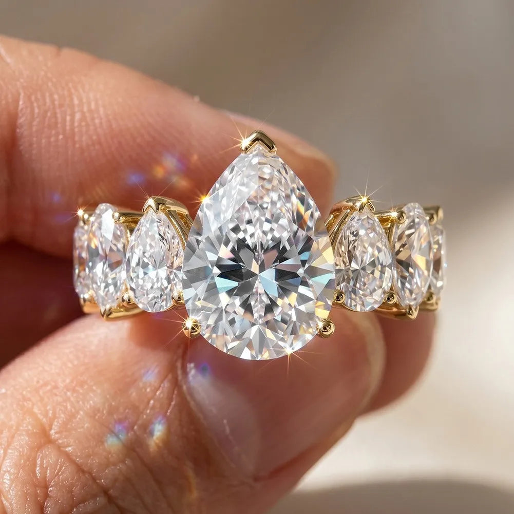 CVD Pear Diamond Ring 2