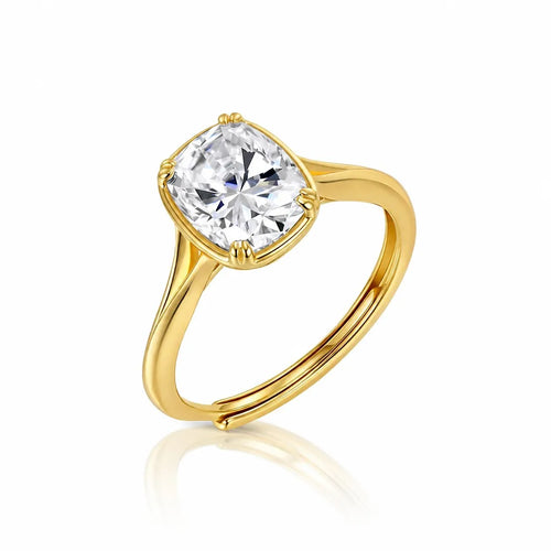 3CT Cushion Moissanite Ring Main