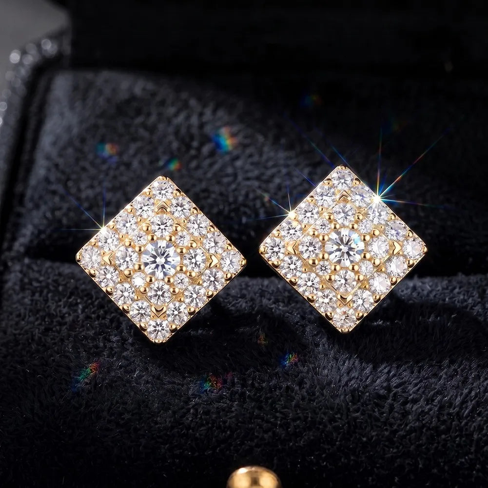 Lozenge Moissanite Earrings 3