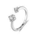Two-Stone Moissanite Open Ring 4