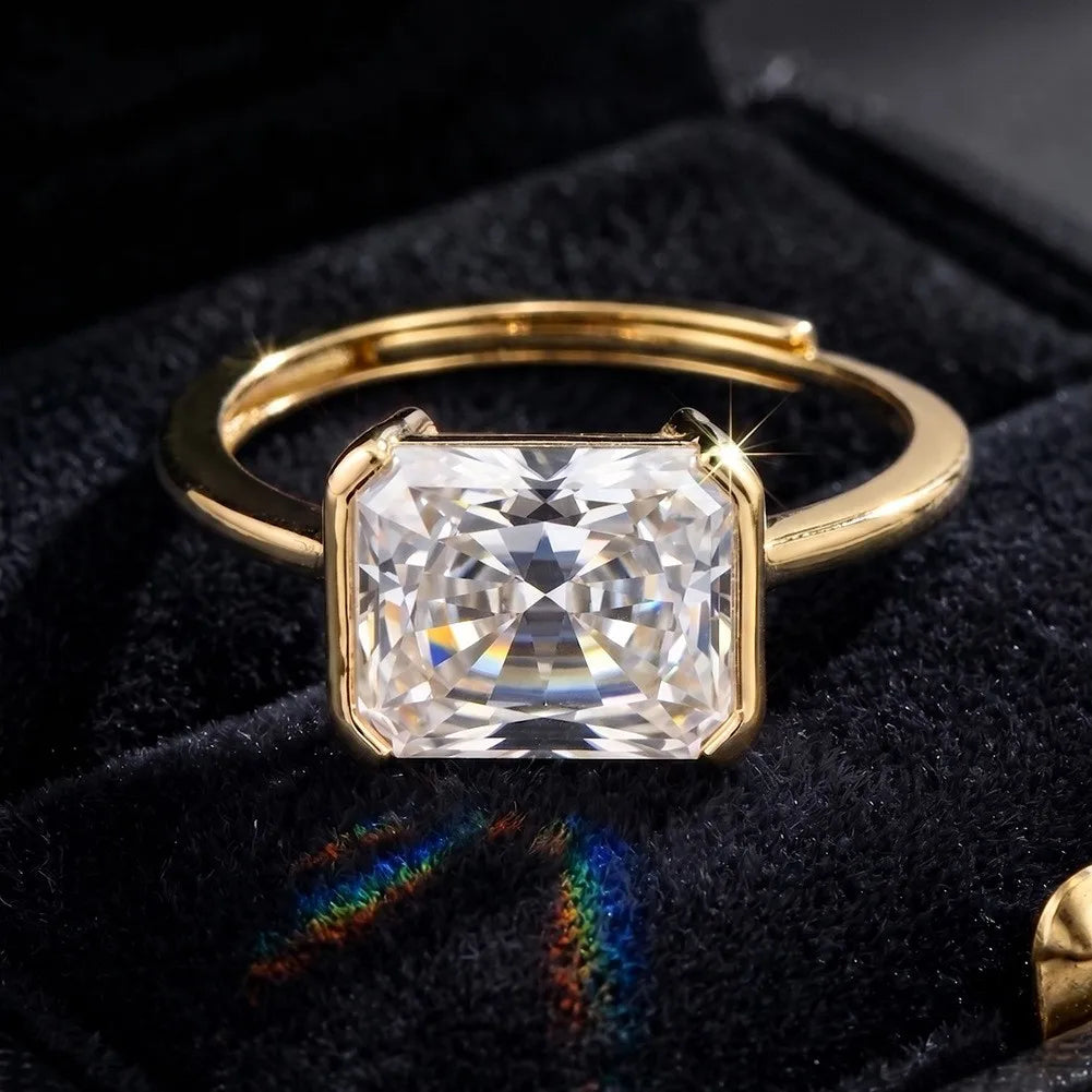 Radiant Moissanite Ring 2
