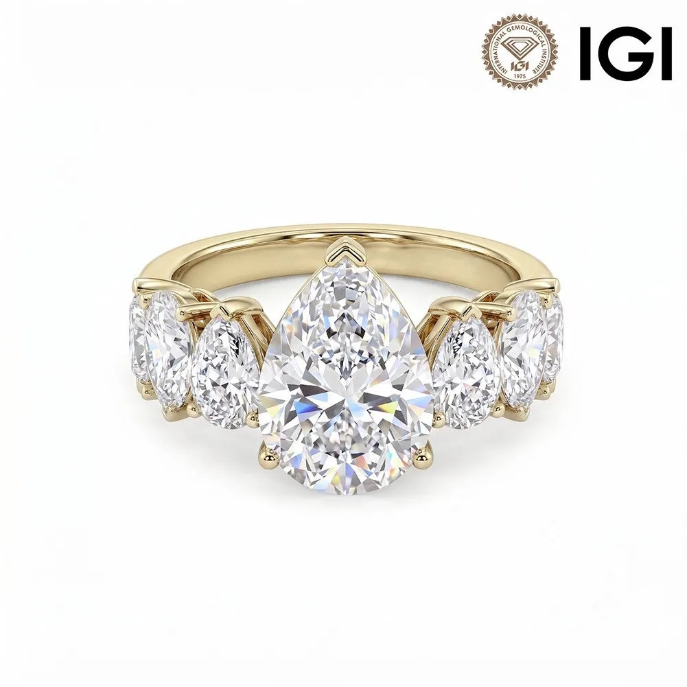 CVD Pear Diamond Ring 5
