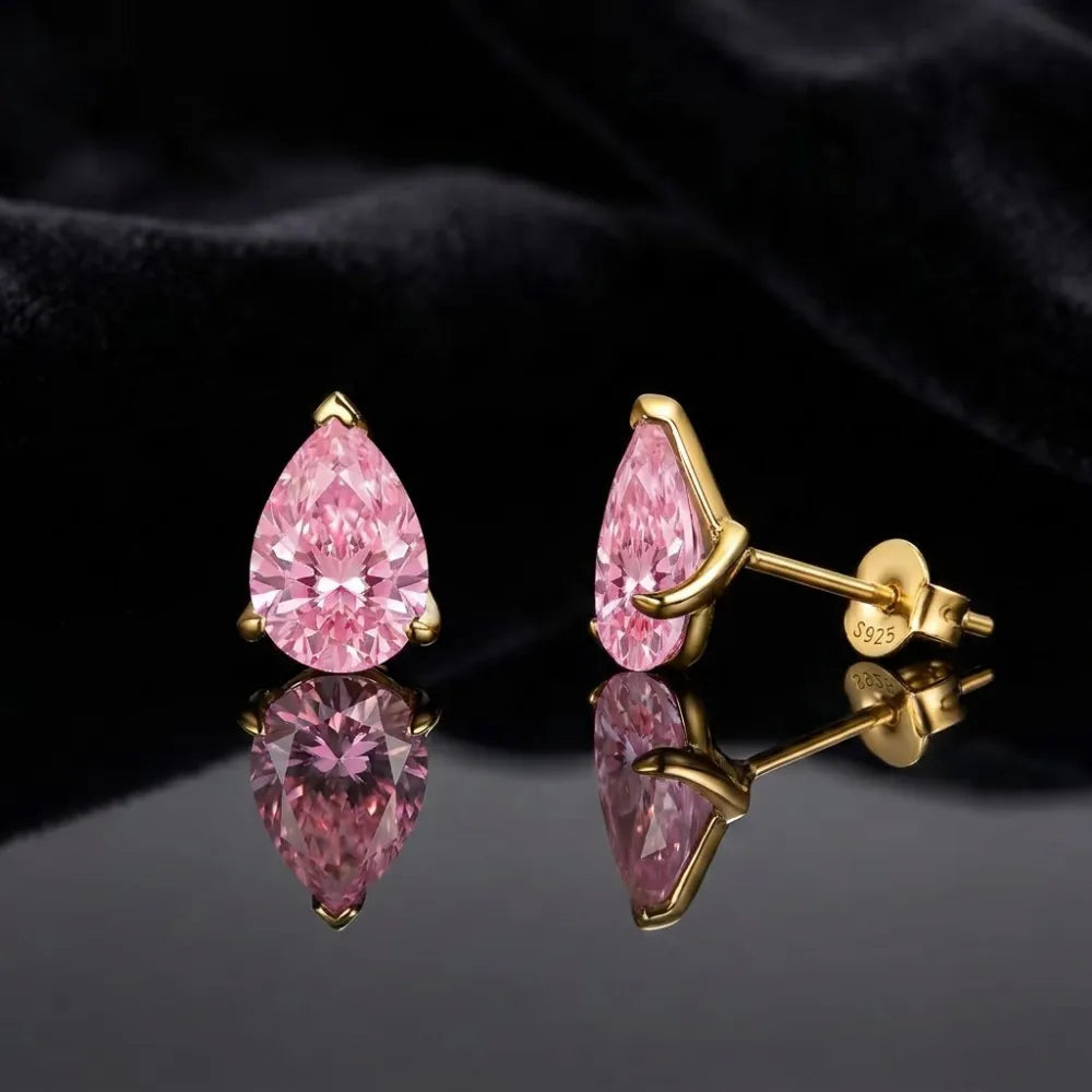MEETMAY Colorful Pear Moissanite - Golden
