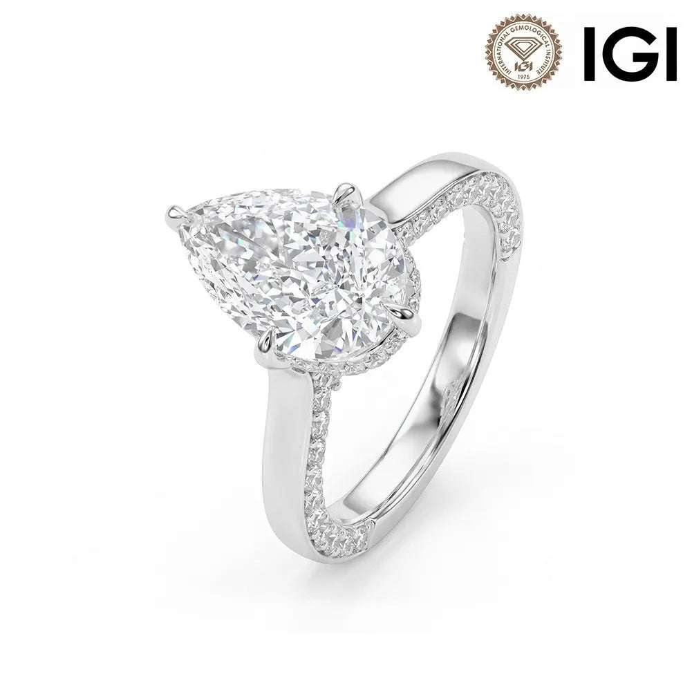 2CT CVD Pear Ring 6