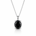 MEETMAY | Colorful Oval-Cut Moissanite Pendant Necklace – S925 Sterling Silver 18K Gold Plated, GRA Certified