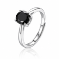 MEETMAY | Colorful Oval-Cut Moissanite Adjustable Ring – S925 Sterling Silver 18K Gold Plated, GRA Certified