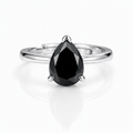 MEETMAY | Colorful Pear-Cut Moissanite Adjustable Ring – S925 Sterling Silver 18K Gold Plated, GRA Certified