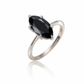 MEETMAY | Colorful Marquise-Cut Moissanite Adjustable Ring – S925 Sterling Silver 18K Gold Plated, GRA Certified